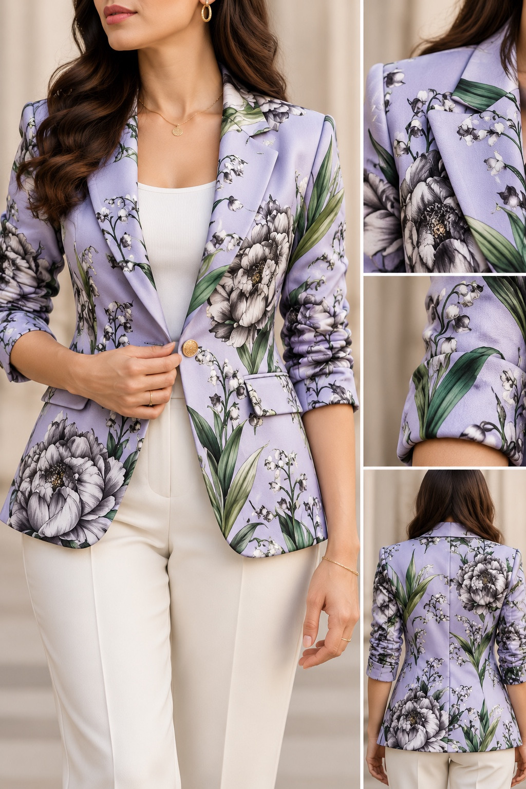 Workwear blazer styling example