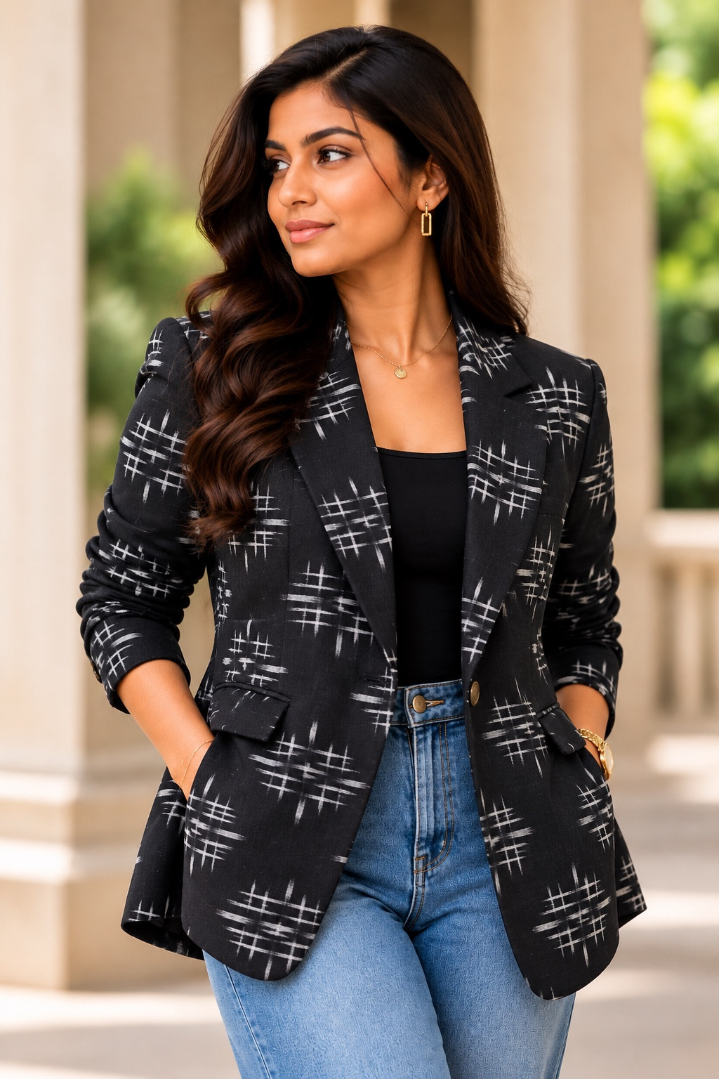 Workwear styling photograph from the MOKSHA lookbook