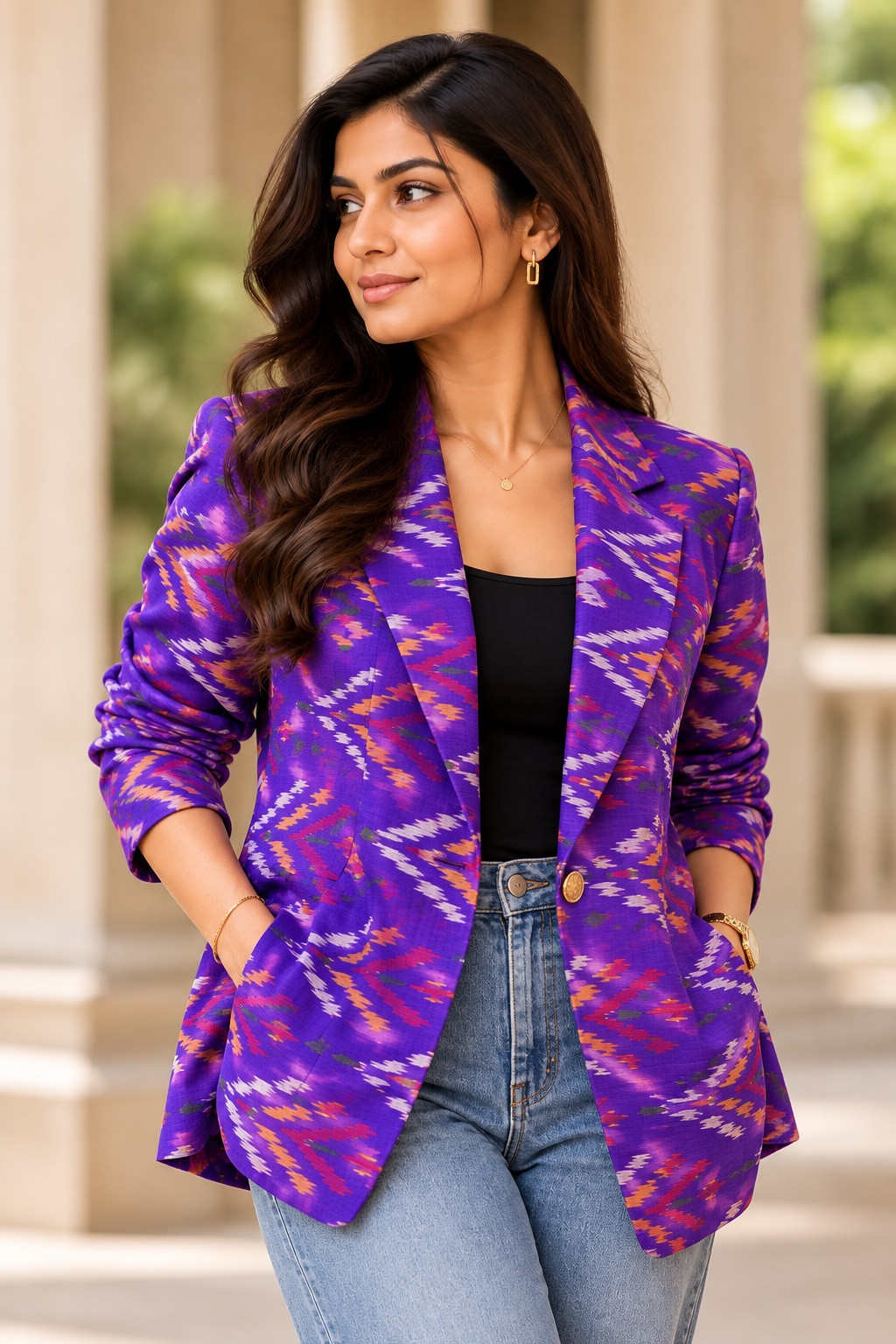 Casual Moments blazer styling example